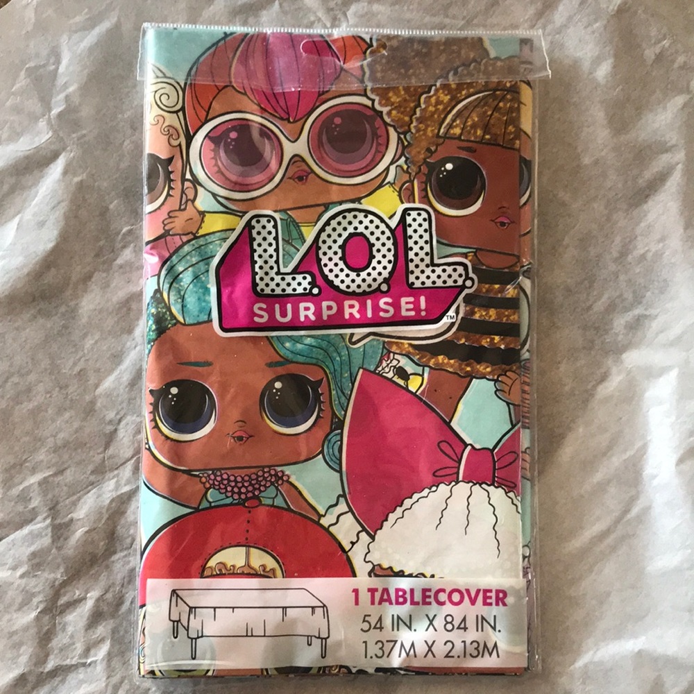 Lol Surprise Tablecover For Parties 54”x84” Plastic New